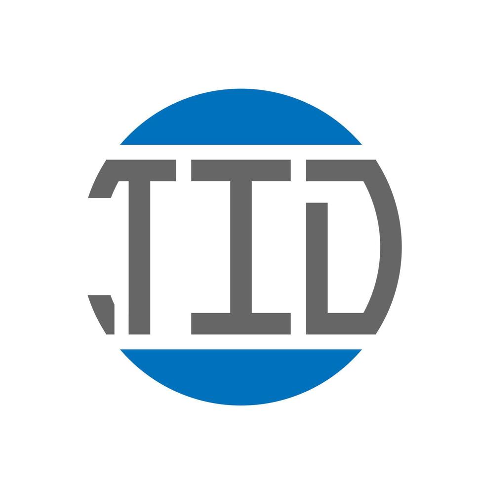 création de logo de lettre tid sur fond blanc. concept de logo de cercle d'initiales créatives tid. conception de lettre de marée. vecteur