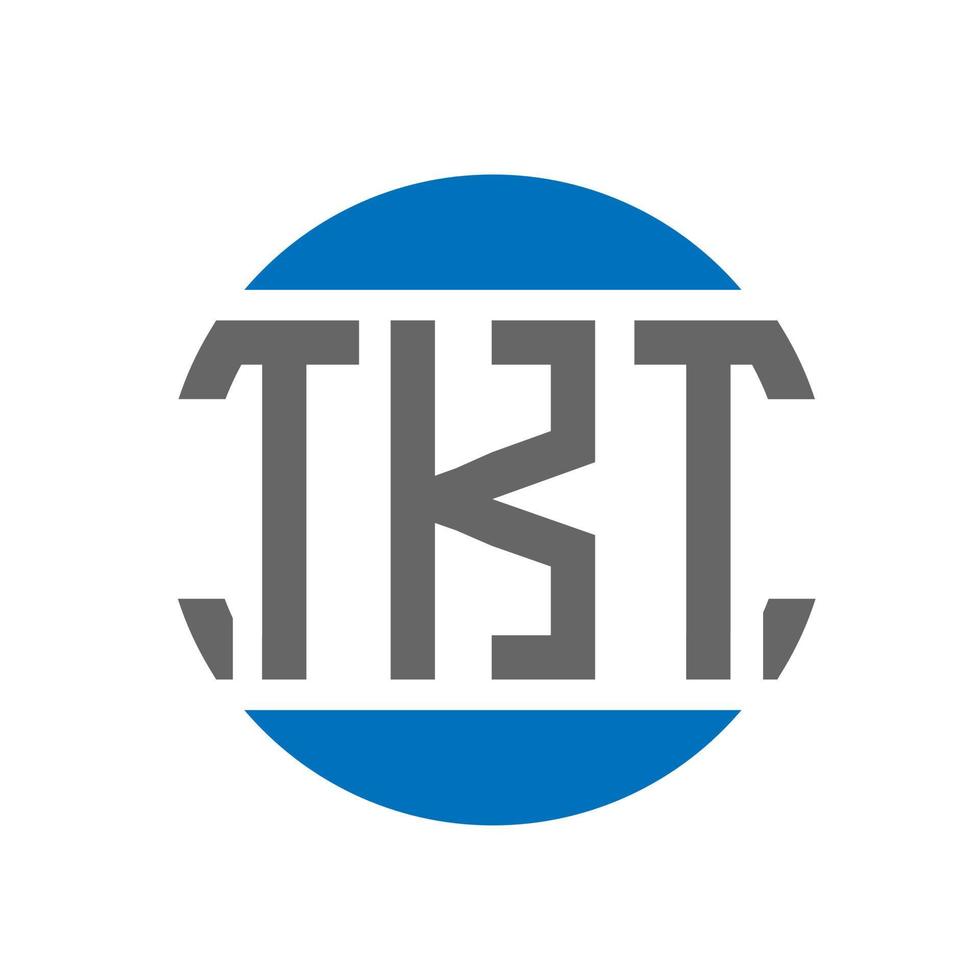 création de logo de lettre tkt sur fond blanc. concept de logo de cercle d'initiales créatives tkt. conception de lettre tkt. vecteur