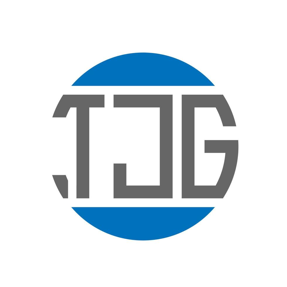 création de logo de lettre tjg sur fond blanc. concept de logo de cercle d'initiales créatives tjg. conception de lettre tjg. vecteur