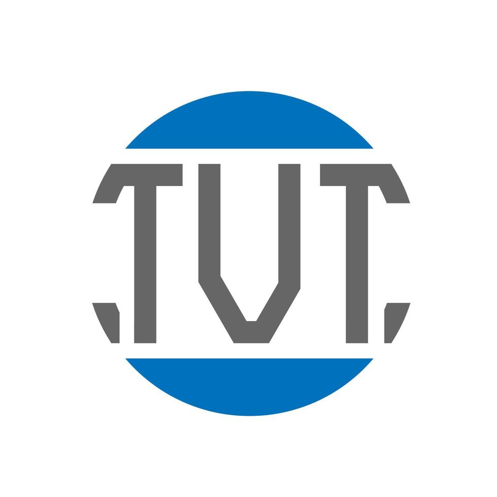 création de logo de lettre tvt sur fond blanc. concept de logo de cercle d'initiales créatives tvt. conception de lettre tvt. vecteur