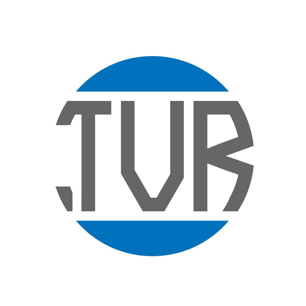 création de logo de lettre tvr sur fond blanc. concept de logo de cercle d'initiales créatives tvr. conception de lettre tvr. vecteur