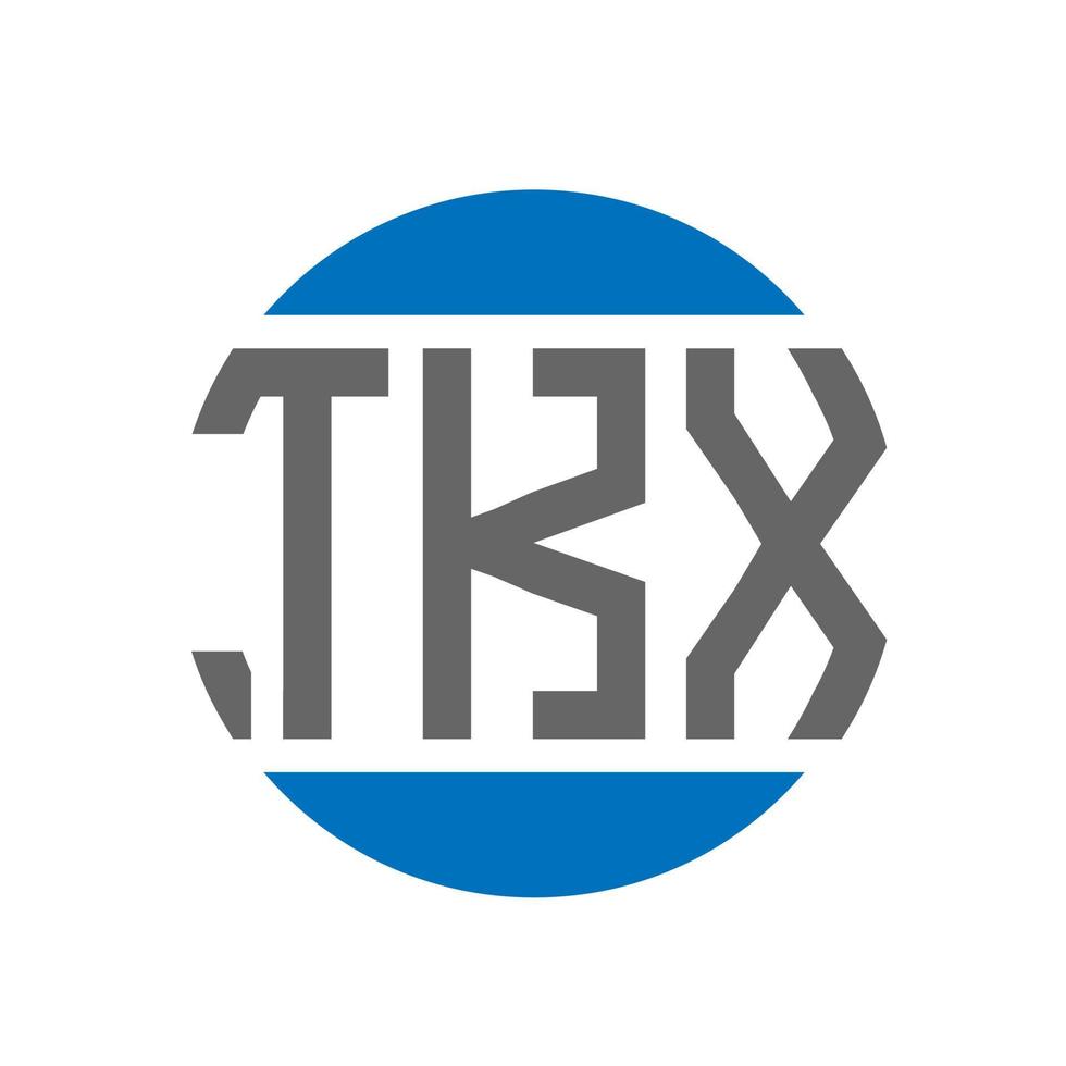création de logo de lettre tkx sur fond blanc. concept de logo de cercle d'initiales créatives tkx. conception de lettre tkx. vecteur