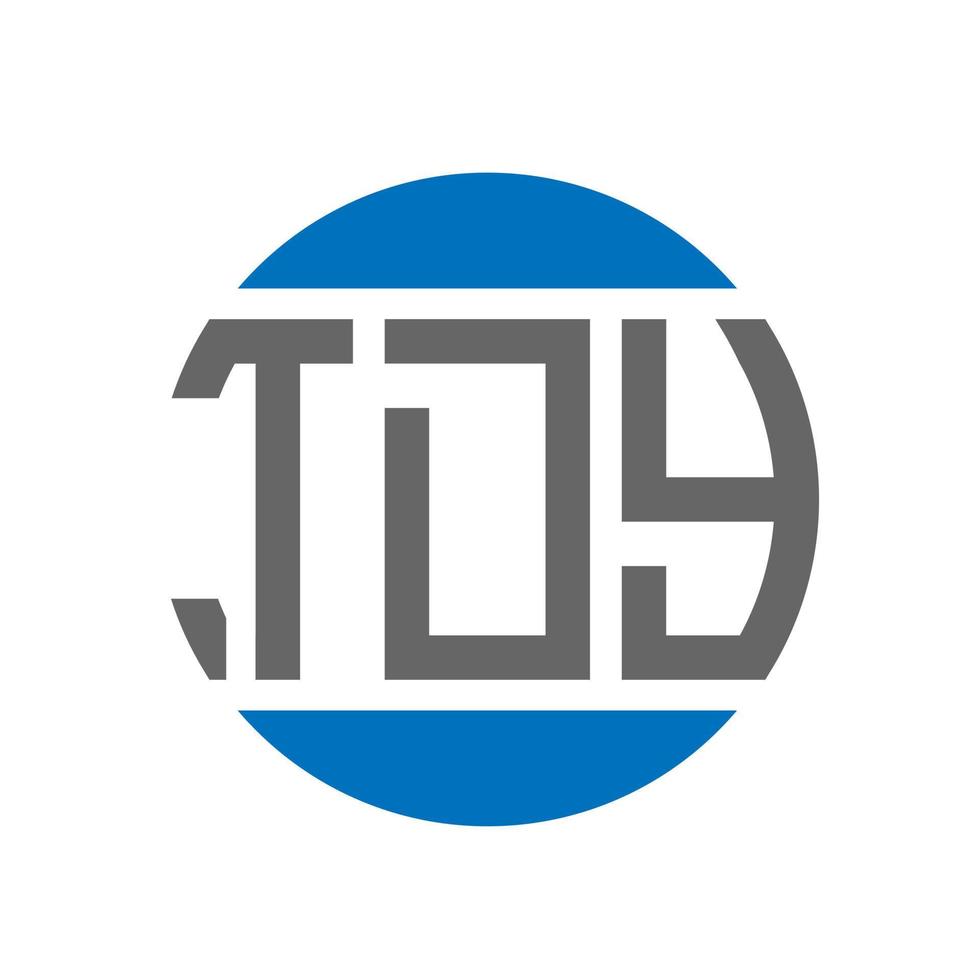 création de logo de lettre tdy sur fond blanc. concept de logo de cercle d'initiales créatives tdy. conception de lettre tdy. vecteur