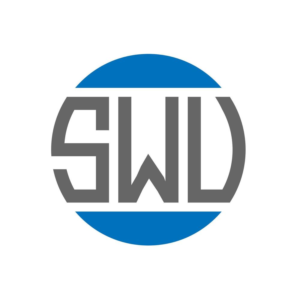 création de logo de lettre swu sur fond blanc. concept de logo de cercle d'initiales créatives swu. conception de lettre swu. vecteur