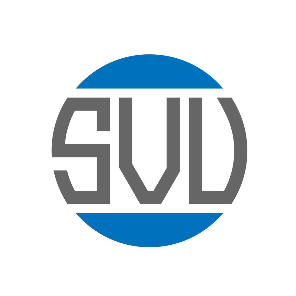 création de logo de lettre svv sur fond blanc. concept de logo de cercle d'initiales créatives svv. conception de lettre svv. vecteur