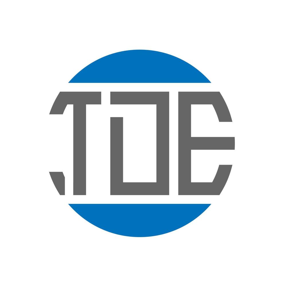 création de logo de lettre tde sur fond blanc. concept de logo de cercle d'initiales créatives tde. conception de lettre tde. vecteur