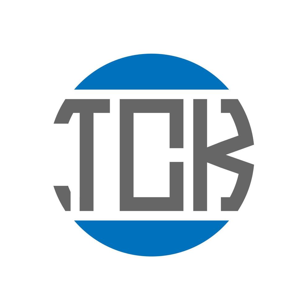 création de logo de lettre tck sur fond blanc. concept de logo de cercle d'initiales créatives tck. conception de lettre tck. vecteur