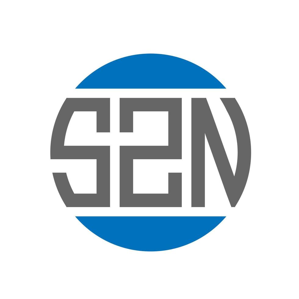 création de logo de lettre szn sur fond blanc. concept de logo de cercle d'initiales créatives szn. conception de lettre szn. vecteur