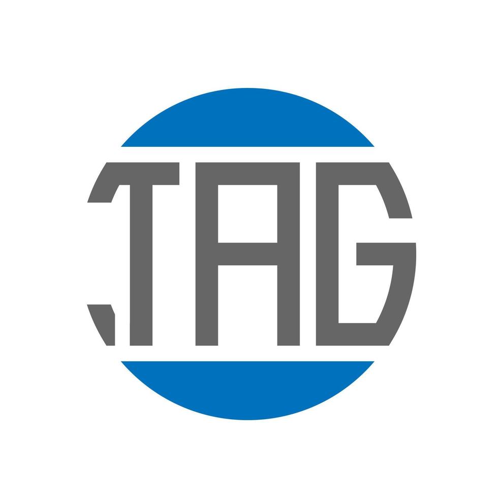 création de logo de lettre d'étiquette sur fond blanc. concept de logo de cercle d'initiales créatives de tag. conception de lettre d'étiquette. vecteur