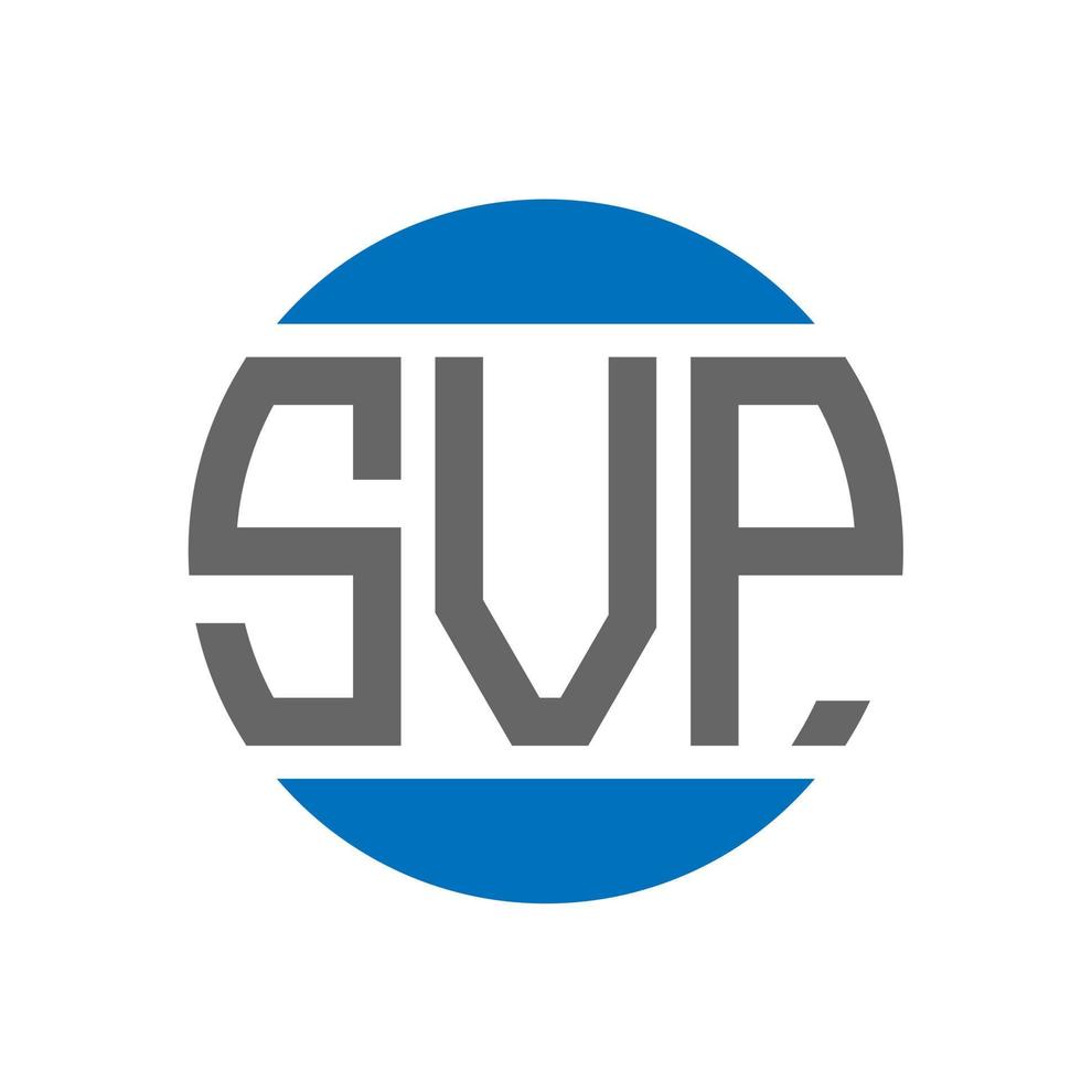 création de logo de lettre svp sur fond blanc. concept de logo de cercle d'initiales créatives svp. conception de lettre svp. vecteur