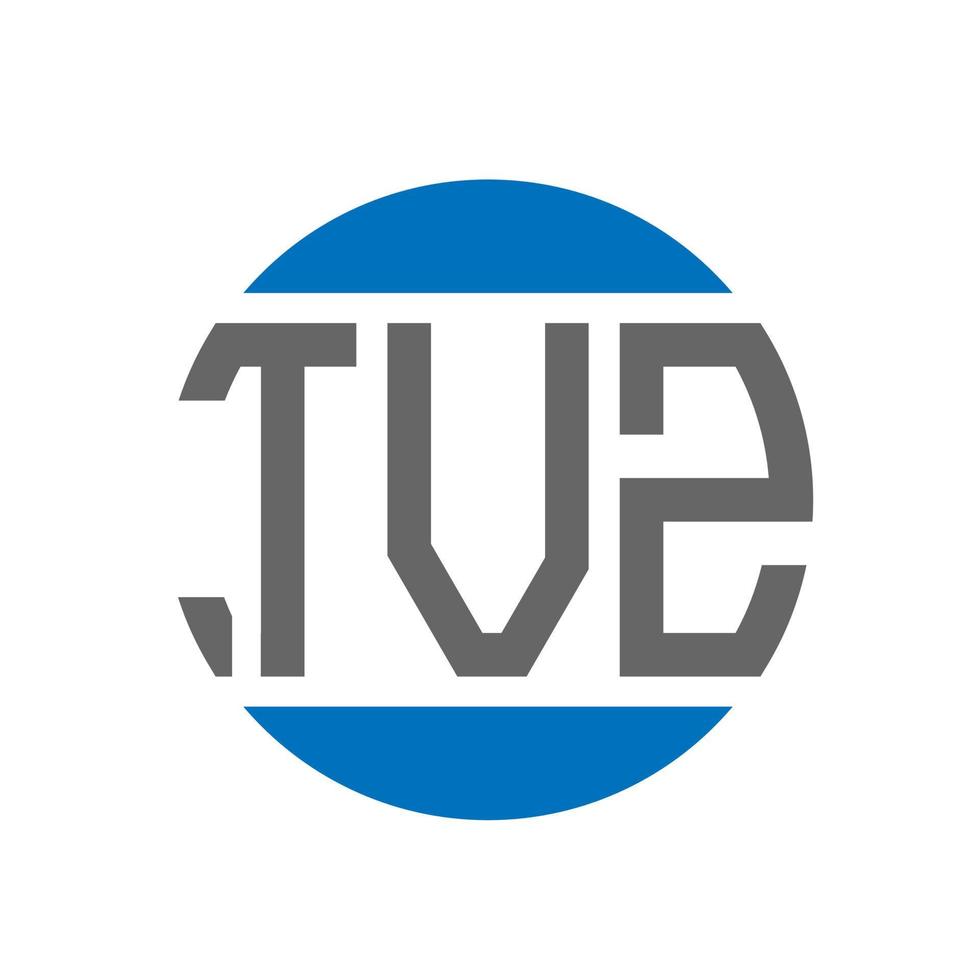 création de logo de lettre tvz sur fond blanc. concept de logo de cercle d'initiales créatives tvz. conception de lettre tvz. vecteur