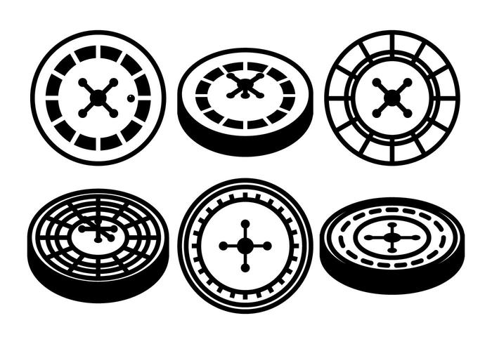 Ensemble de table de roulette vecteur