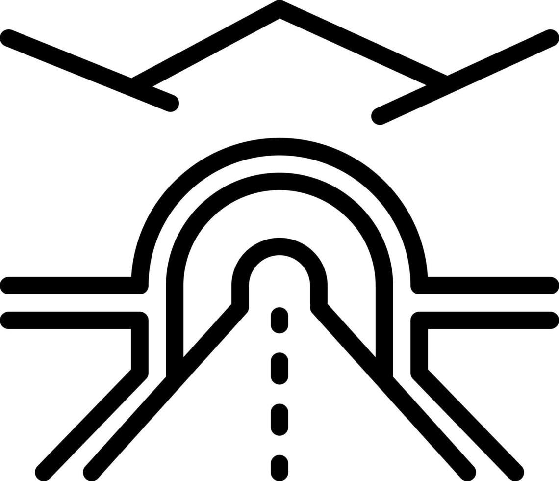 icône de ligne pour tunnel vecteur
