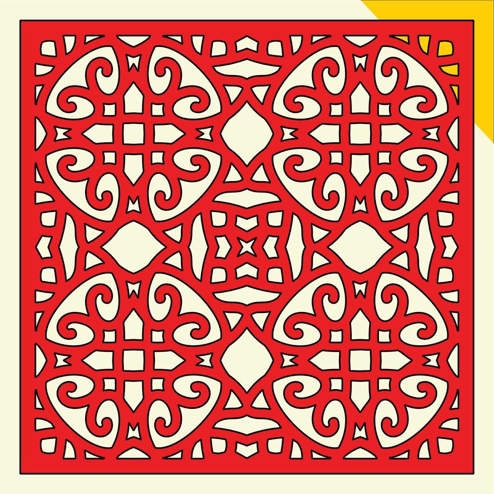 grand ensemble de motifs de panneaux muraux décoratifs découpés au laser conception jali, découpe à la machine acrylique et cnc. ornement abstrait, motif géométrique, classique, oriental, vecteur