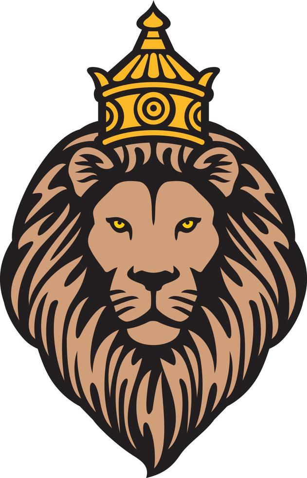 la tête de lion de judah avec couronne - symbole du reggae rastafari. illustration vectorielle. vecteur