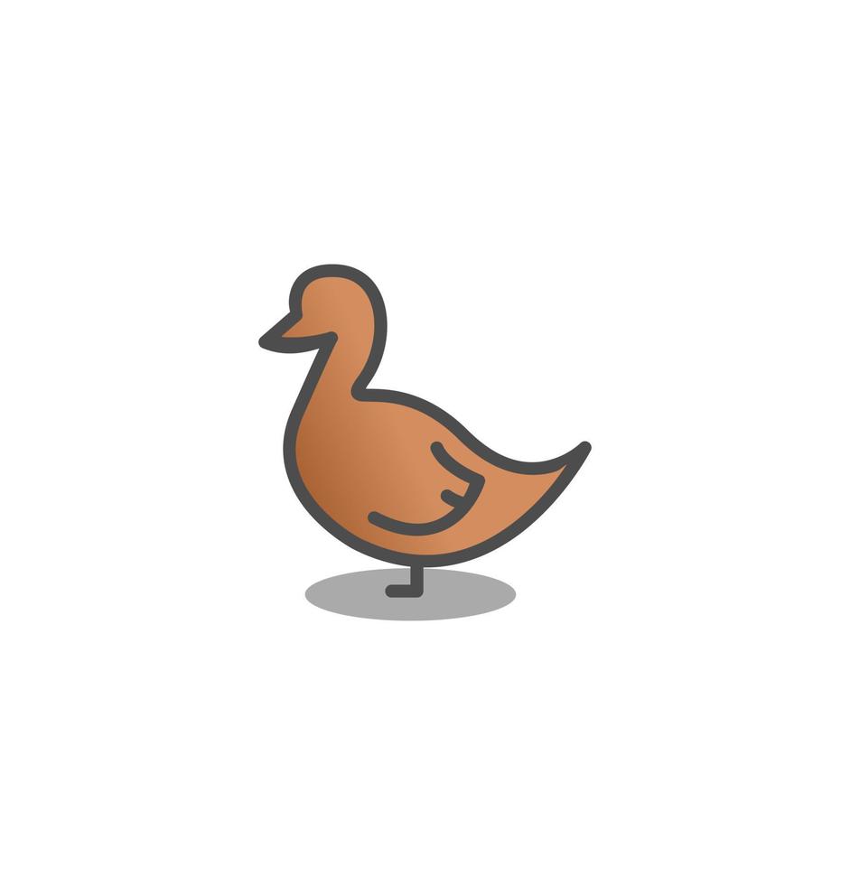 modèle de logo d'illustration vectorielle d'icône de canard à de nombreuses fins. isolé sur fond blanc. vecteur