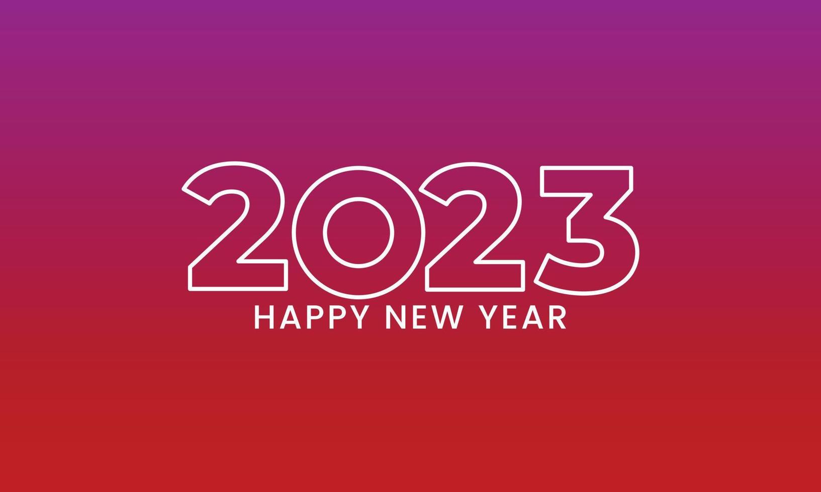 bonne année 2023. célébration festive. tendance et moderne pour le modèle de publication de bannière et de média vecteur