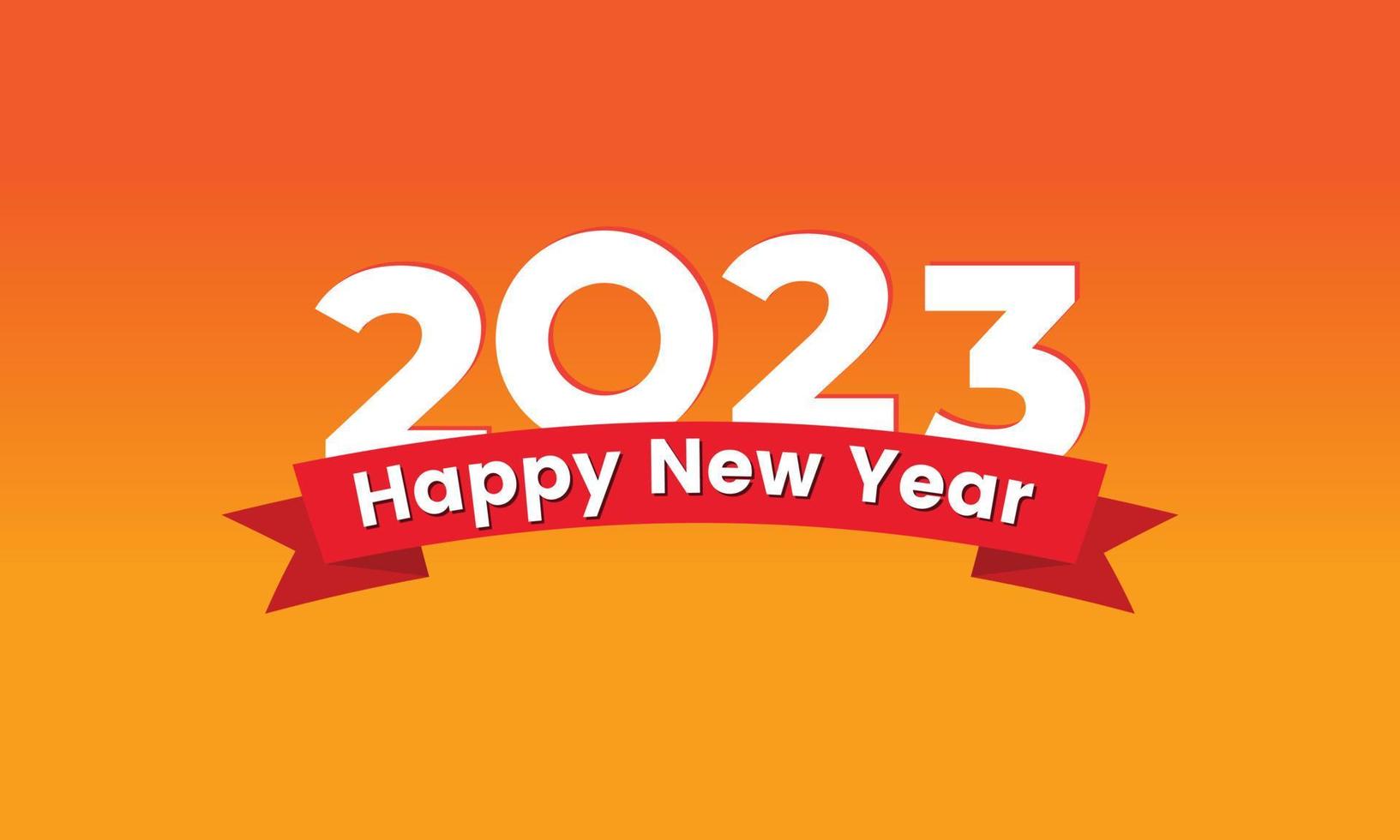 bonne année 2023. célébration festive. tendance et moderne pour le modèle de publication de bannière et de média vecteur