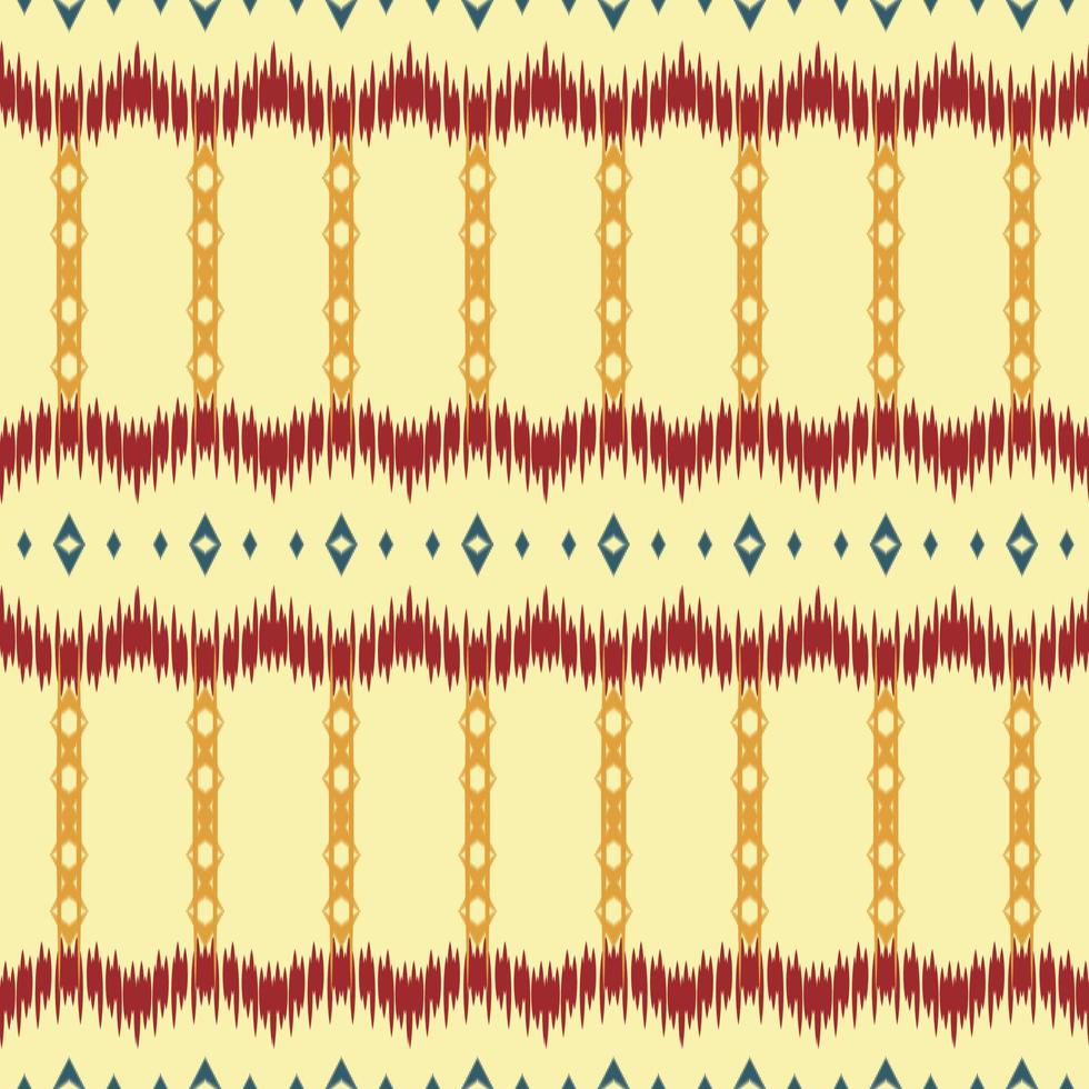 ikat conçoit un motif sans couture de couleur tribale. ethnique géométrique ikkat batik numérique vecteur conception textile pour impressions tissu sari mughal brosse symbole andains texture kurti kurtis kurtas