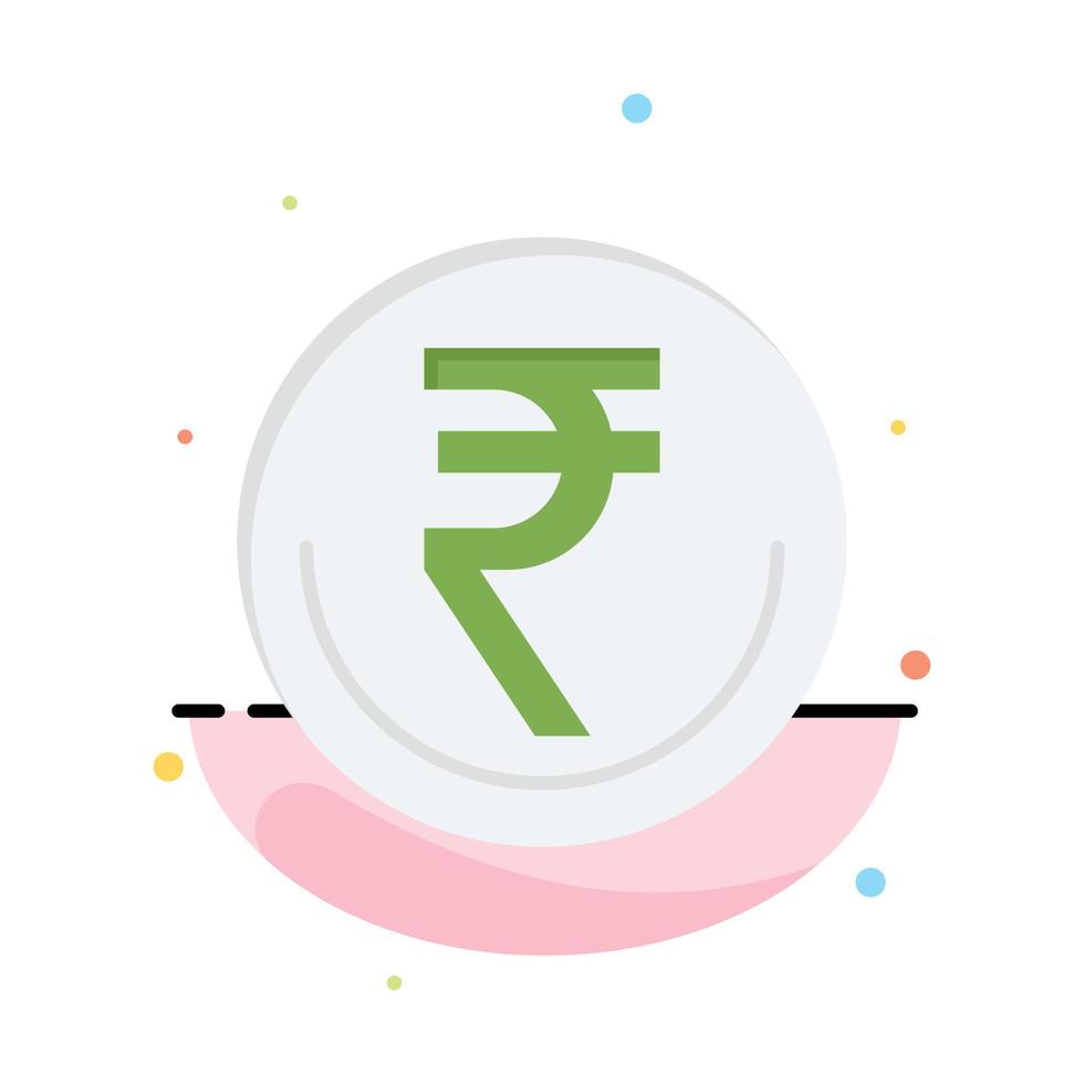 monnaie d'affaires finance inr indien roupie commerce abstrait modèle d'icône de couleur plate vecteur