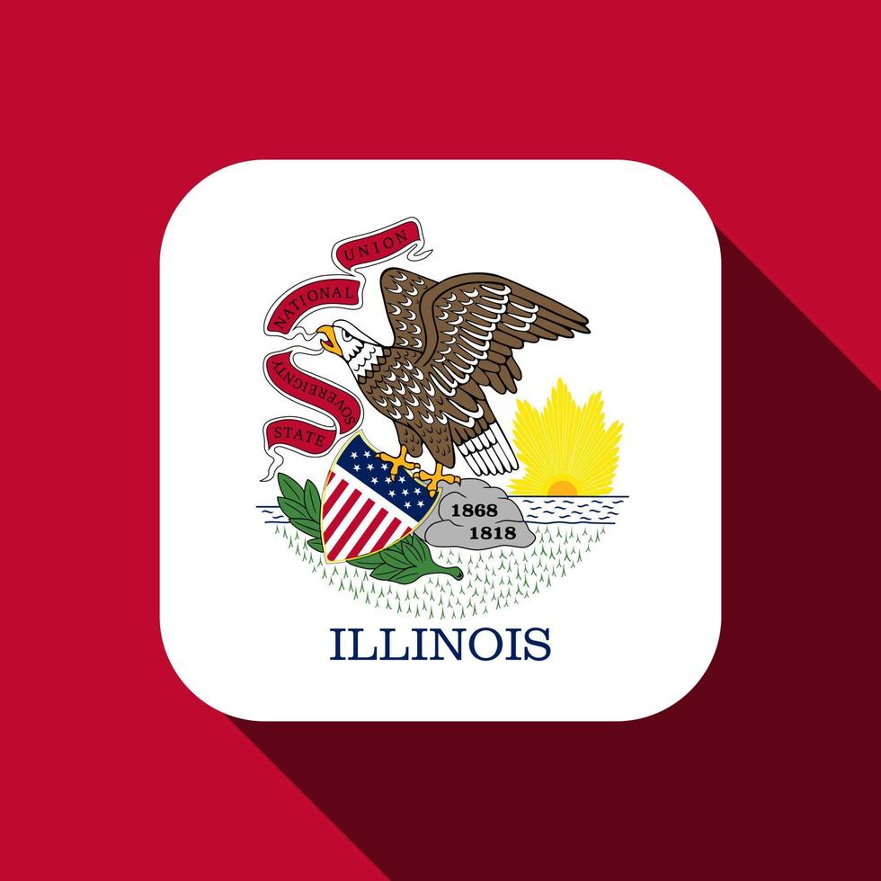 drapeau de l'état de l'illinois. illustration vectorielle. vecteur