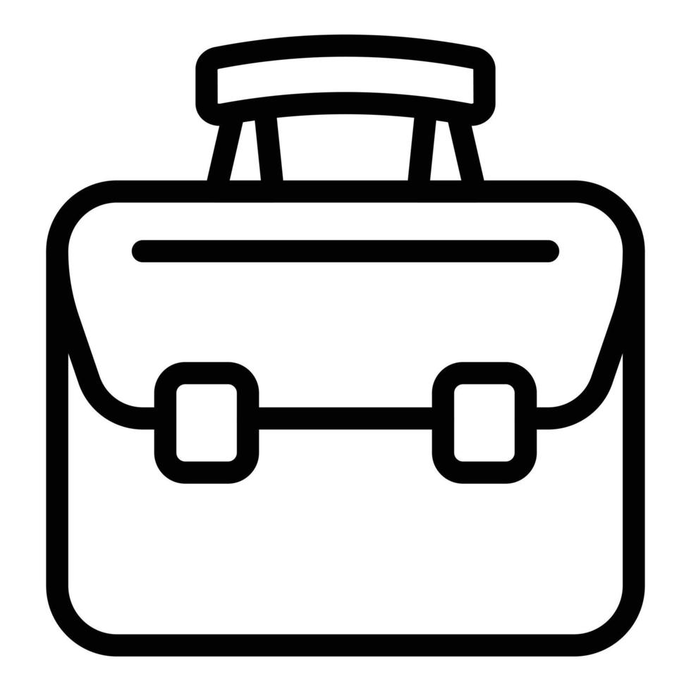icône de sac d'ordinateur portable de bureau, style de contour vecteur