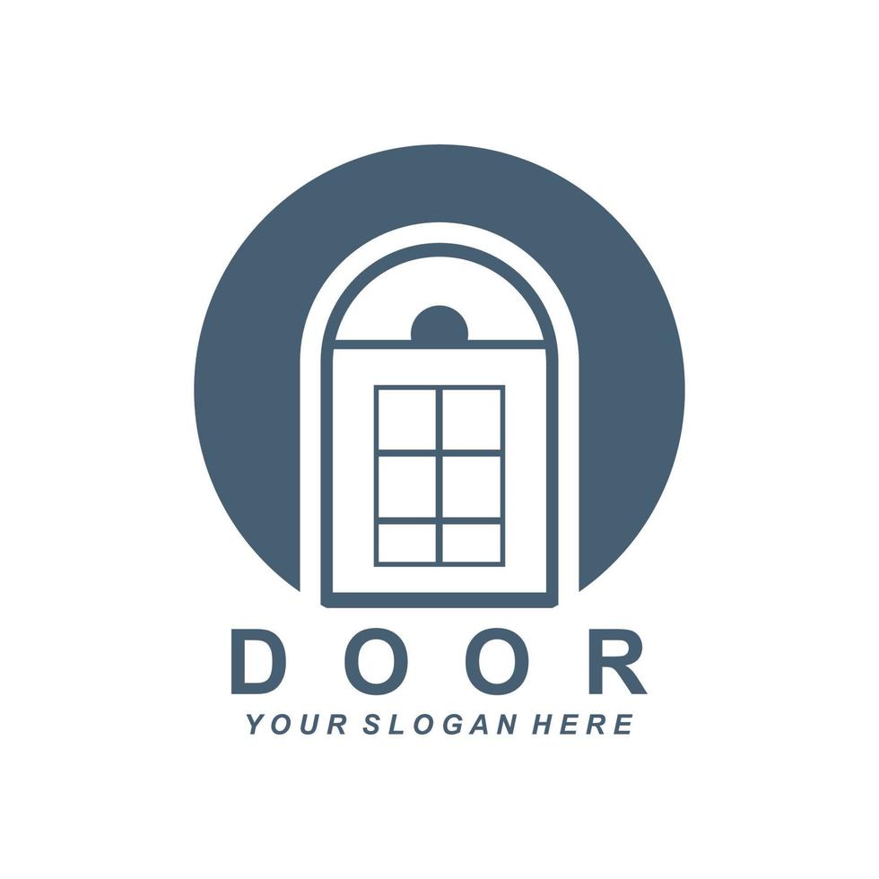 logo de fenêtre d'accueil, conception d'icône d'intérieur de maison vecteur