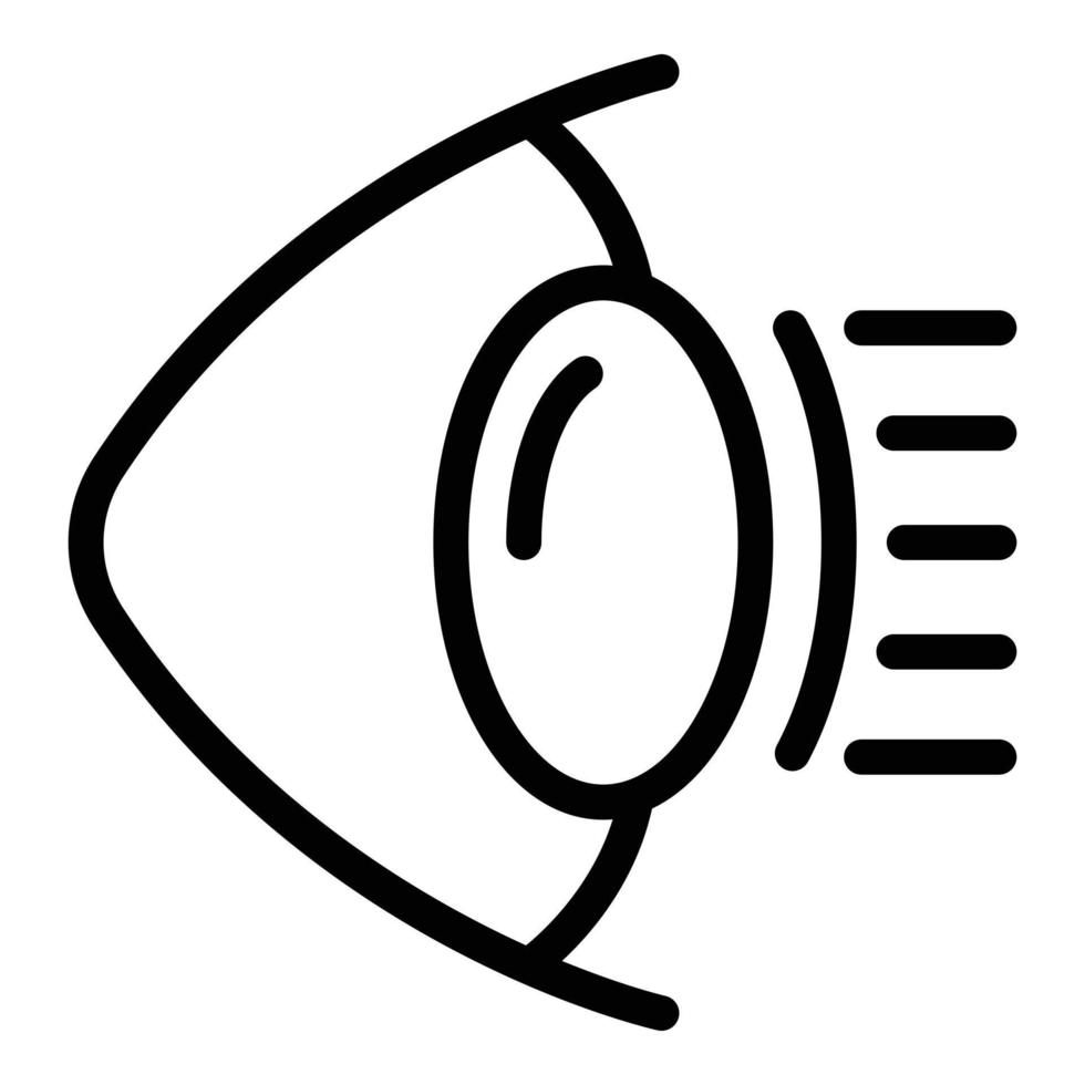 icône de maladie oculaire, style de contour vecteur
