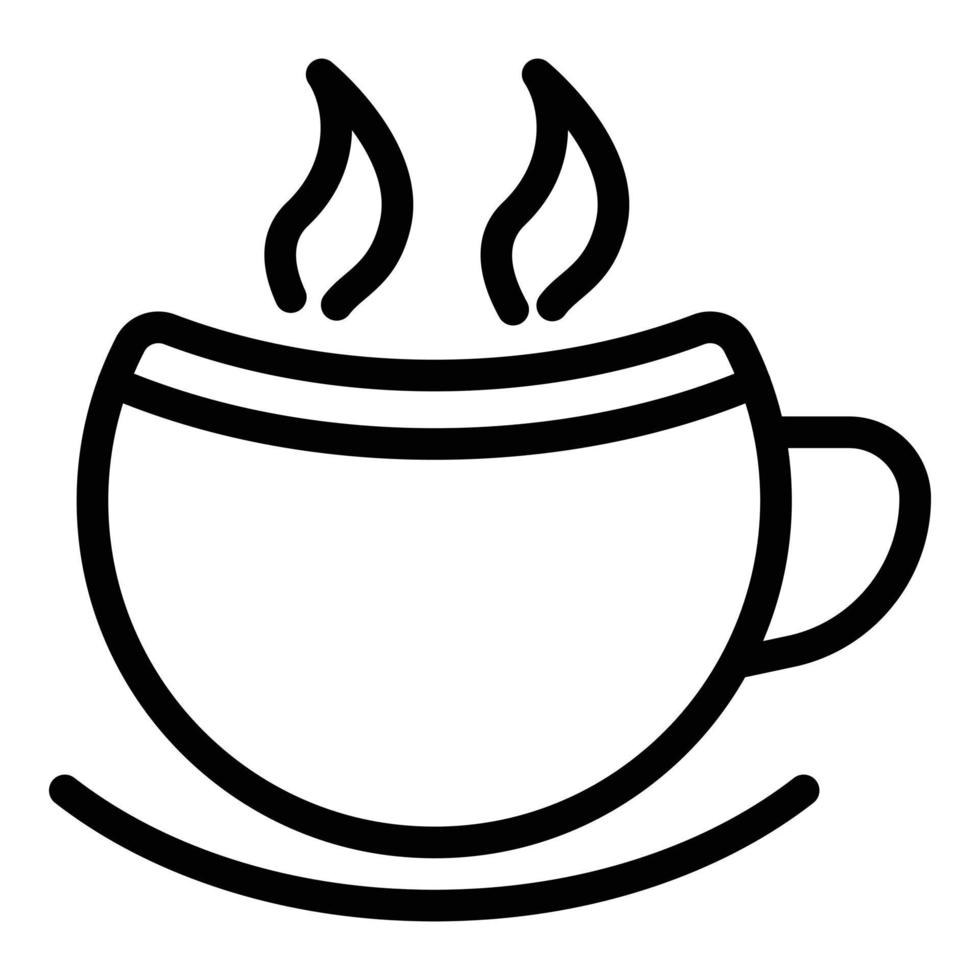 icône de tasse du matin, style de contour vecteur
