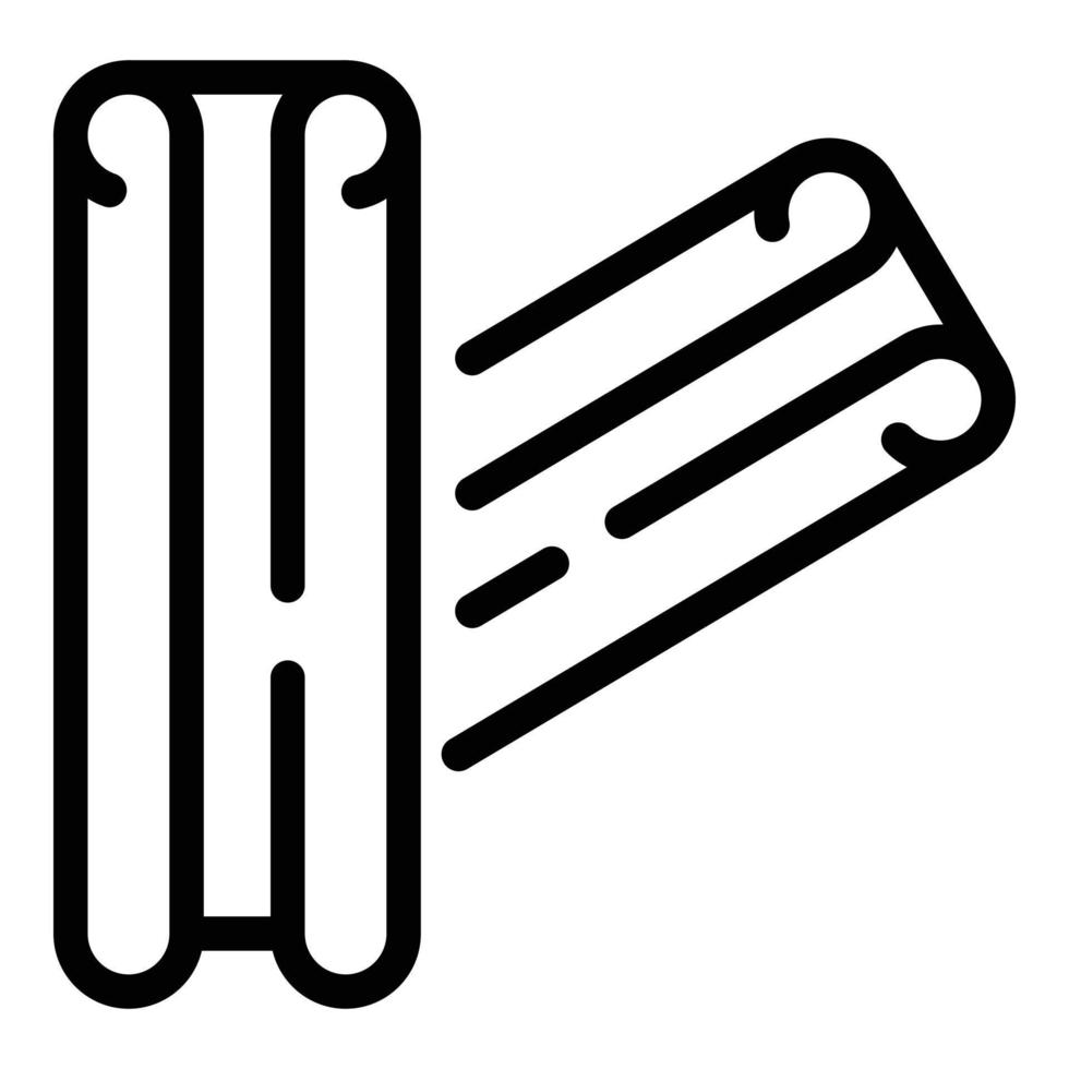 icône d'épices à la cannelle biologique, style de contour vecteur