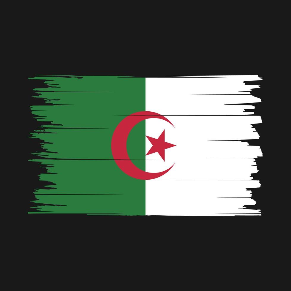 vecteur de brosse drapeau algérie