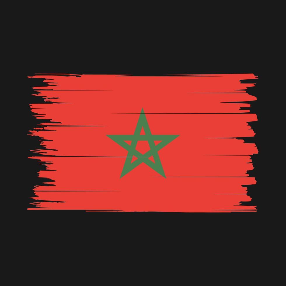 vecteur de brosse drapeau maroc