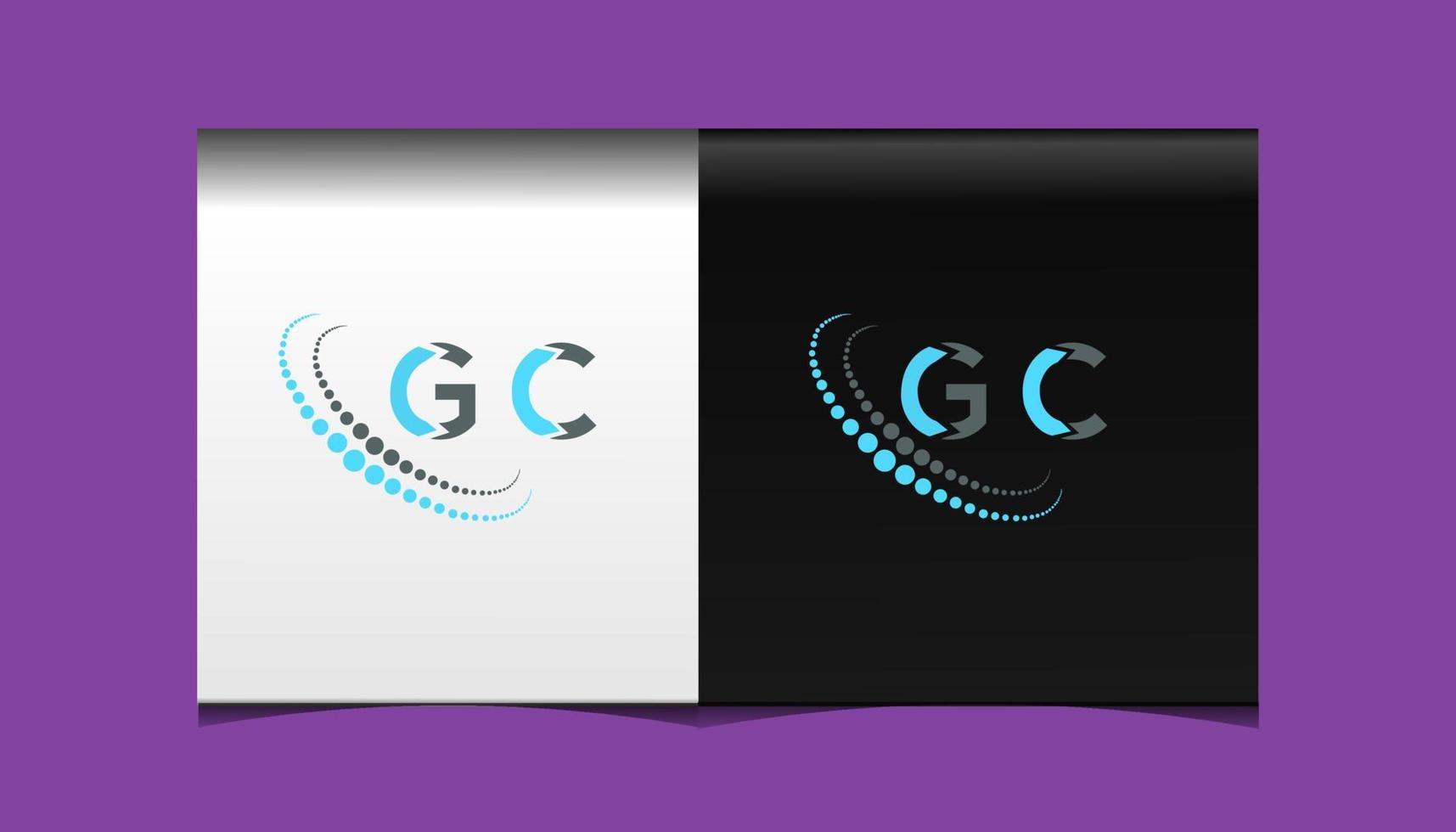 conception créative du logo de la lettre gc. conception unique de GC. vecteur