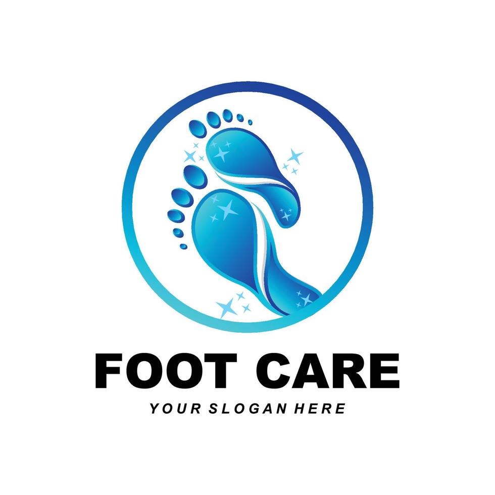 soins des pieds logo design santé illustration femme pédicure salon vecteur