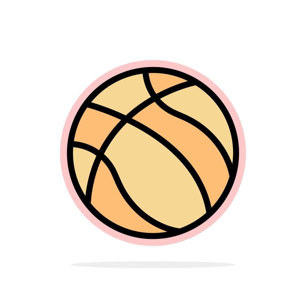 ballon basket nba sport abstrait cercle fond plat couleur icône vecteur