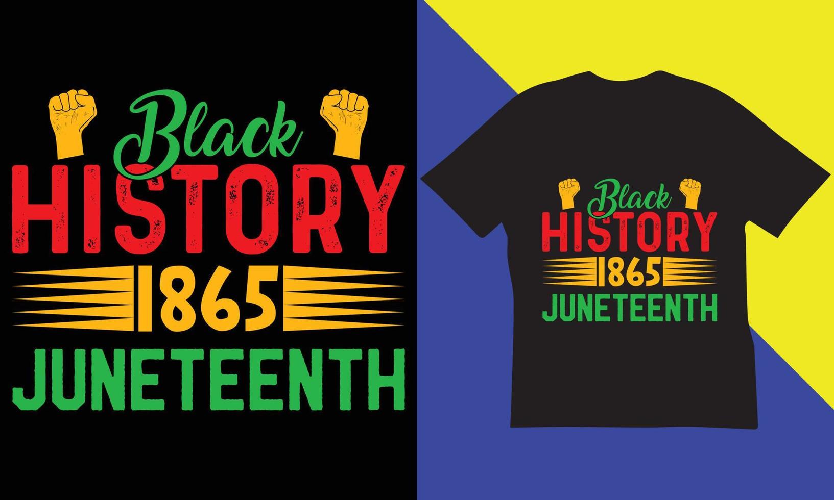 conception de t-shirt du mois de l'histoire des noirs. vecteur