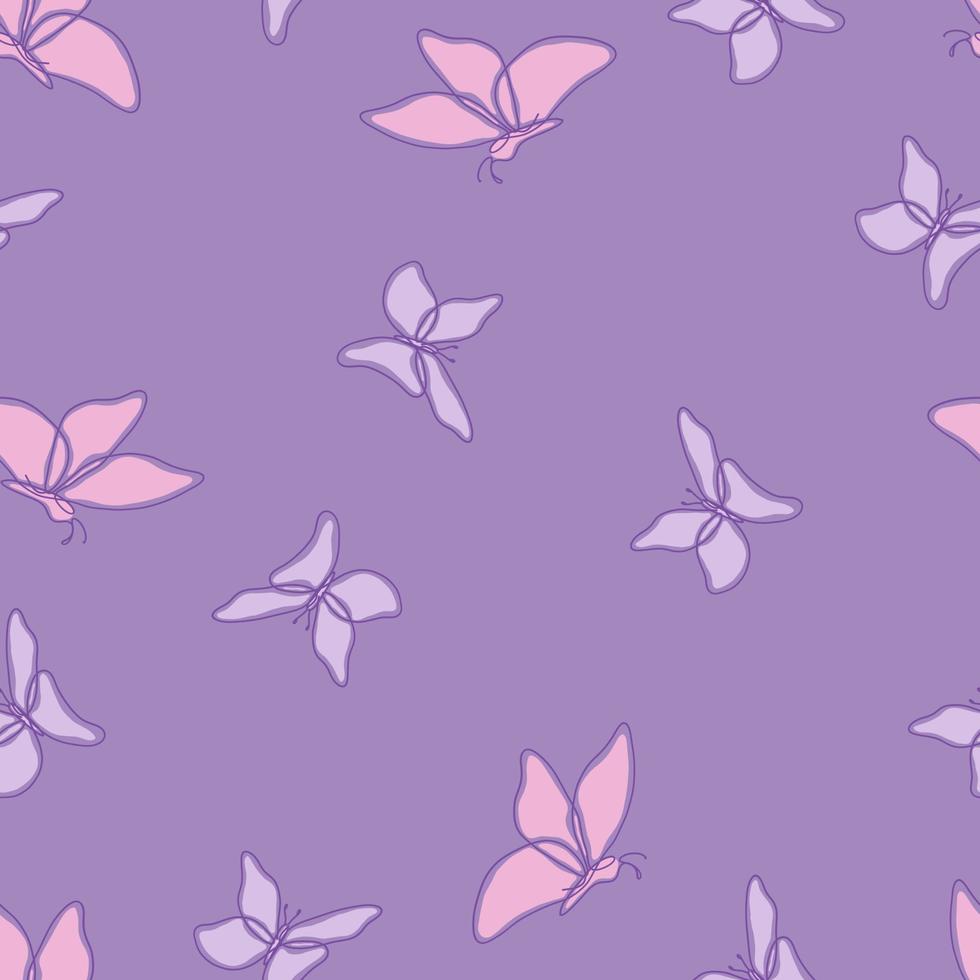 papillon avec motif transparent vecteur fond violet