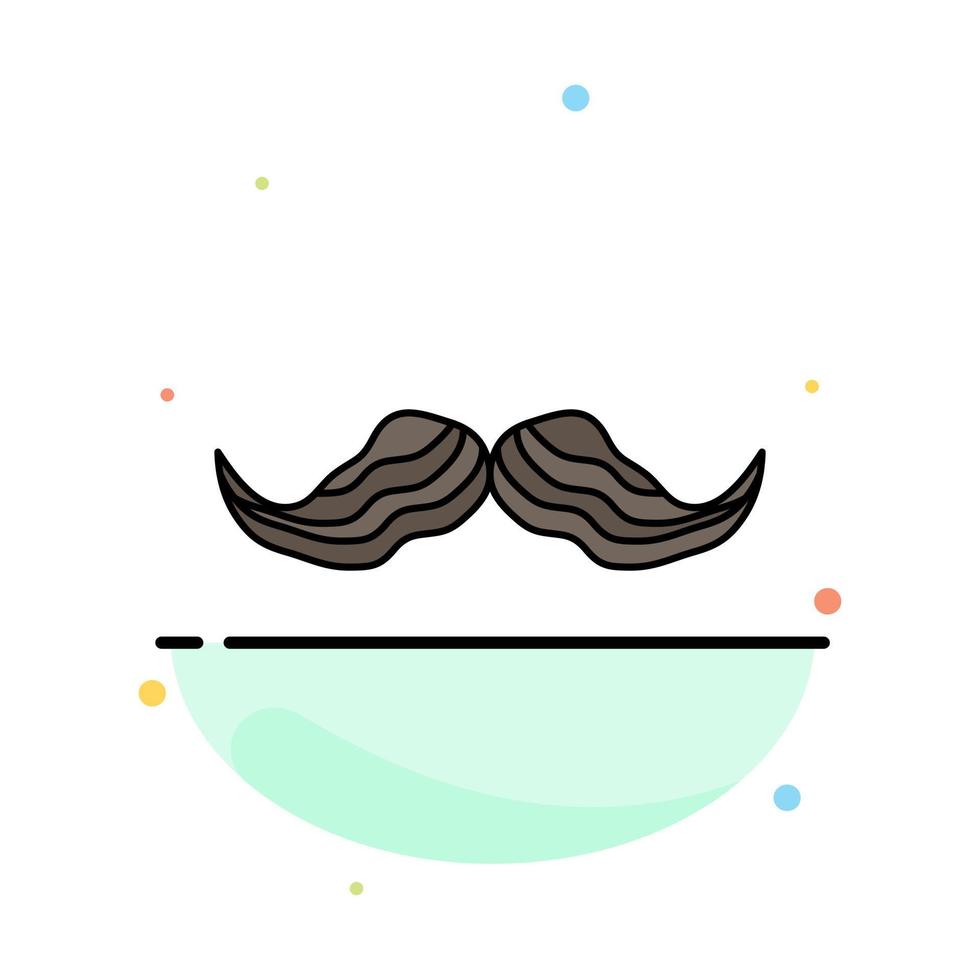 moustache hipster movember mâle hommes plat couleur icône vecteur