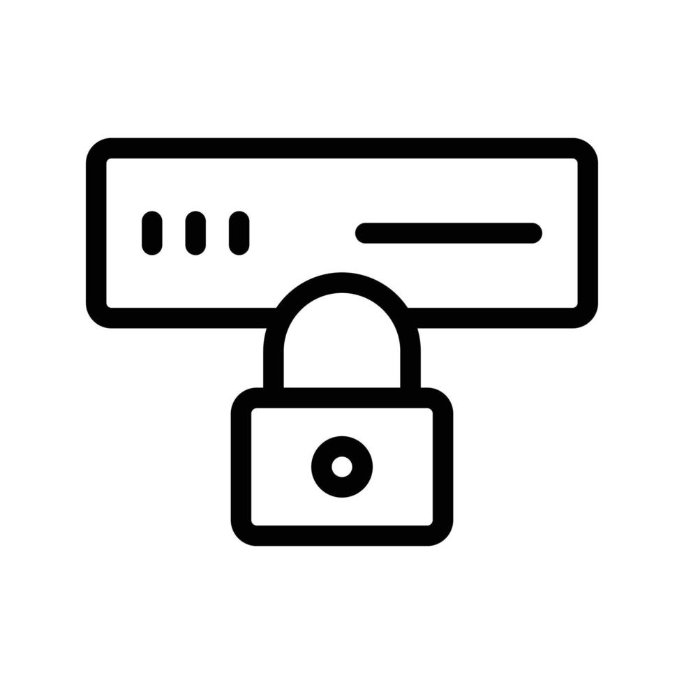 illustration vectorielle de verrouillage de base de données sur fond. symboles de qualité premium. icônes vectorielles pour le concept et la conception graphique. vecteur