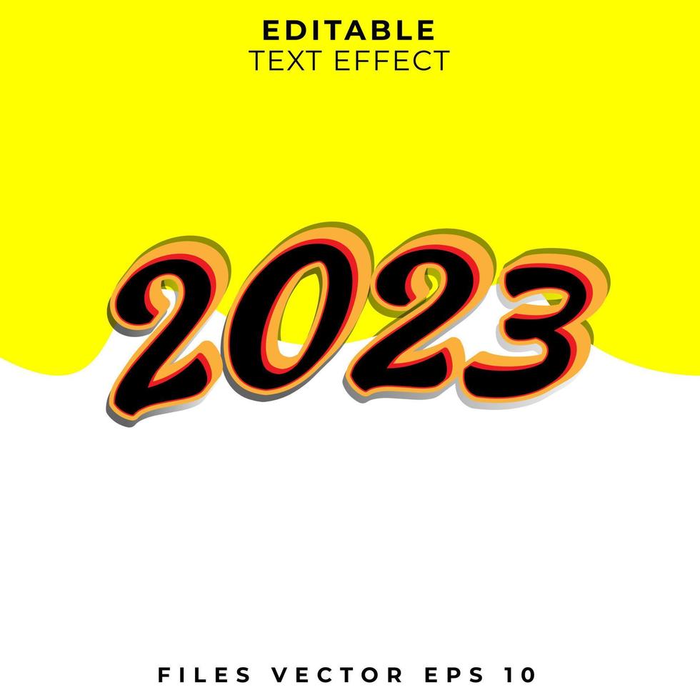 Bonne année 2023 avec fond jaune et blanc. fond d'illustration vectorielle pour la conception simple du nouvel an vecteur