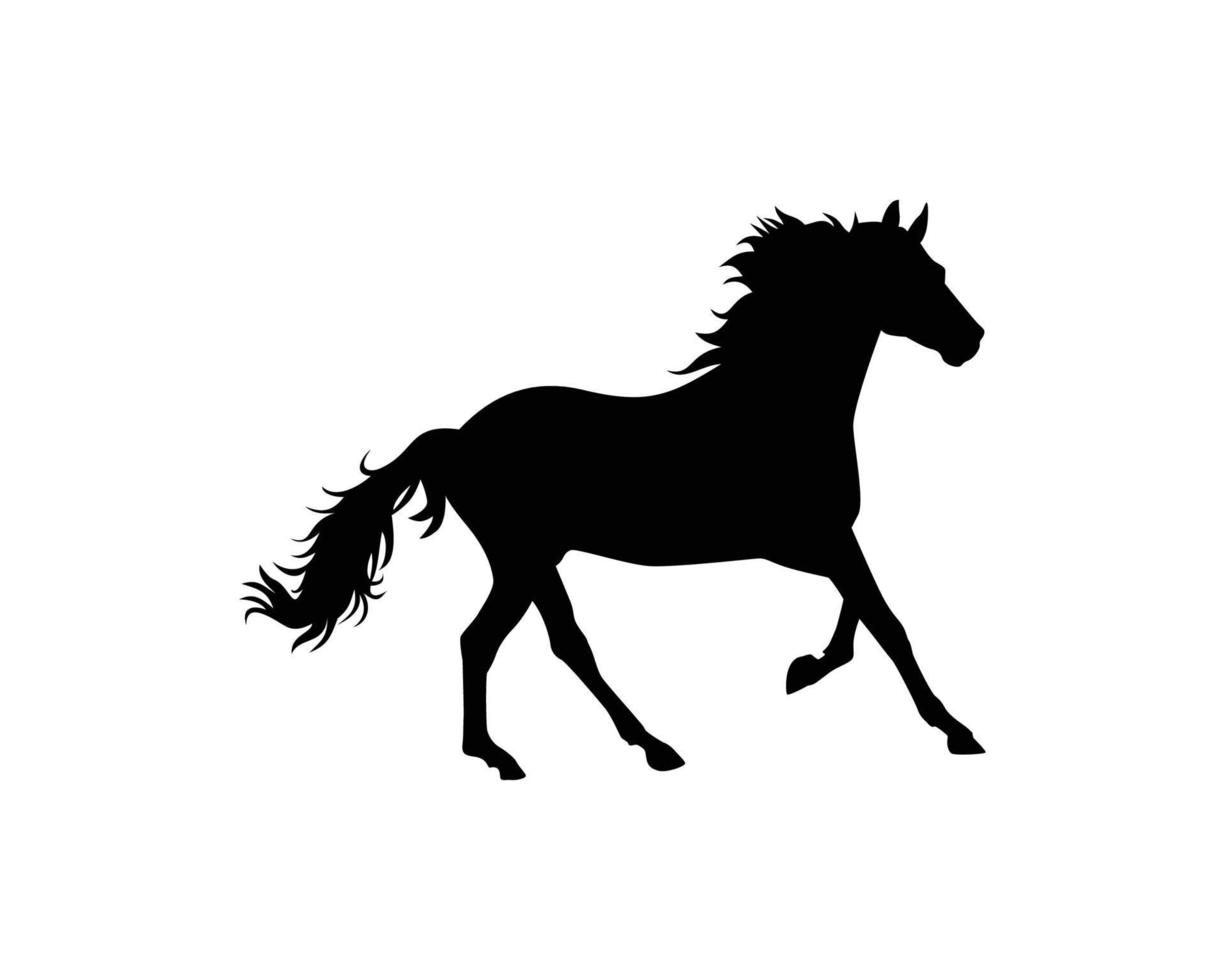 modèle de vecteur de silhouette de cheval