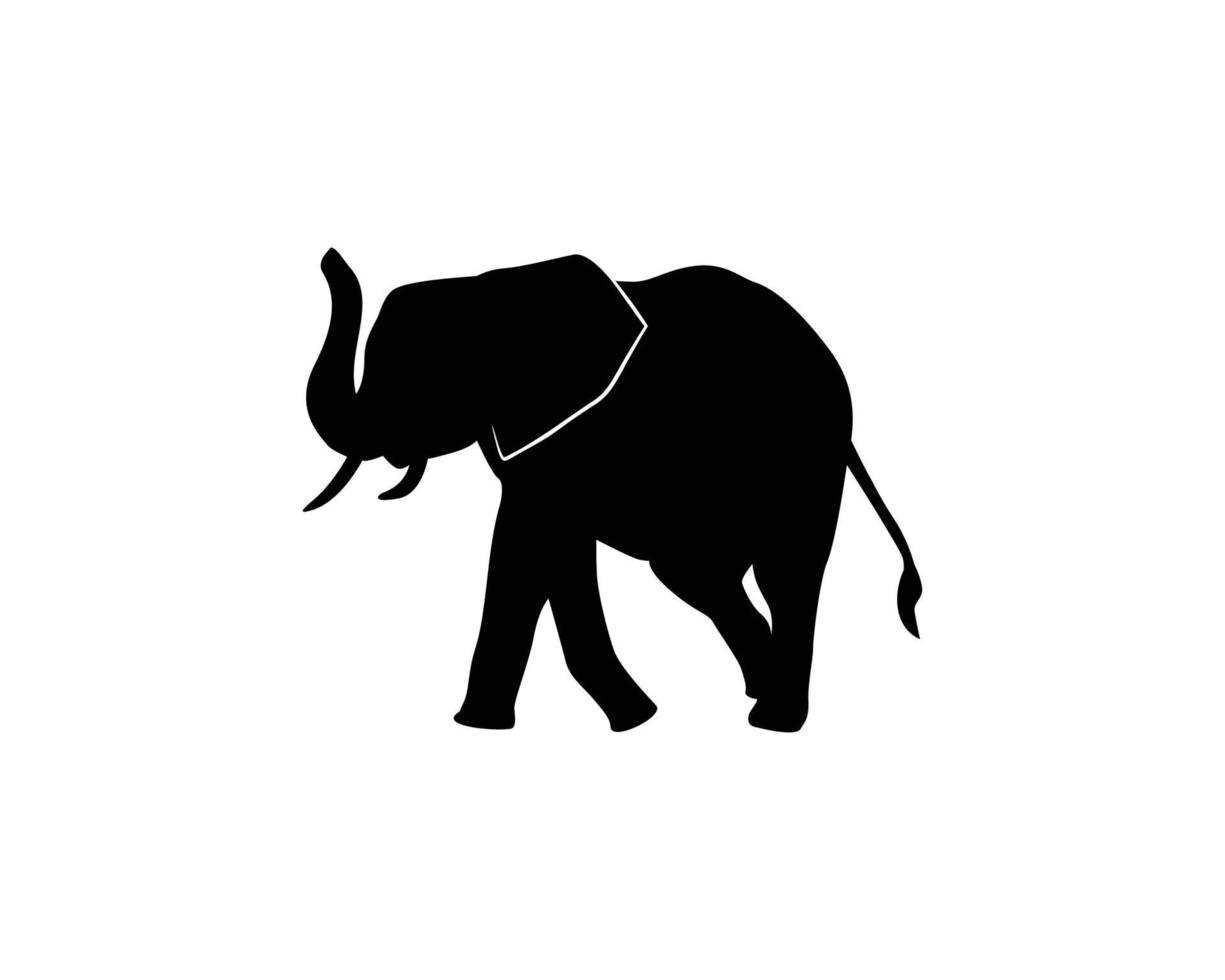 modèle de vecteur de silhouette d'éléphant