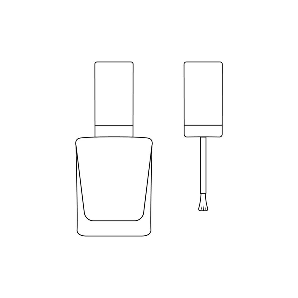 illustration d'icône de contour de vernis à ongles sur fond blanc vecteur