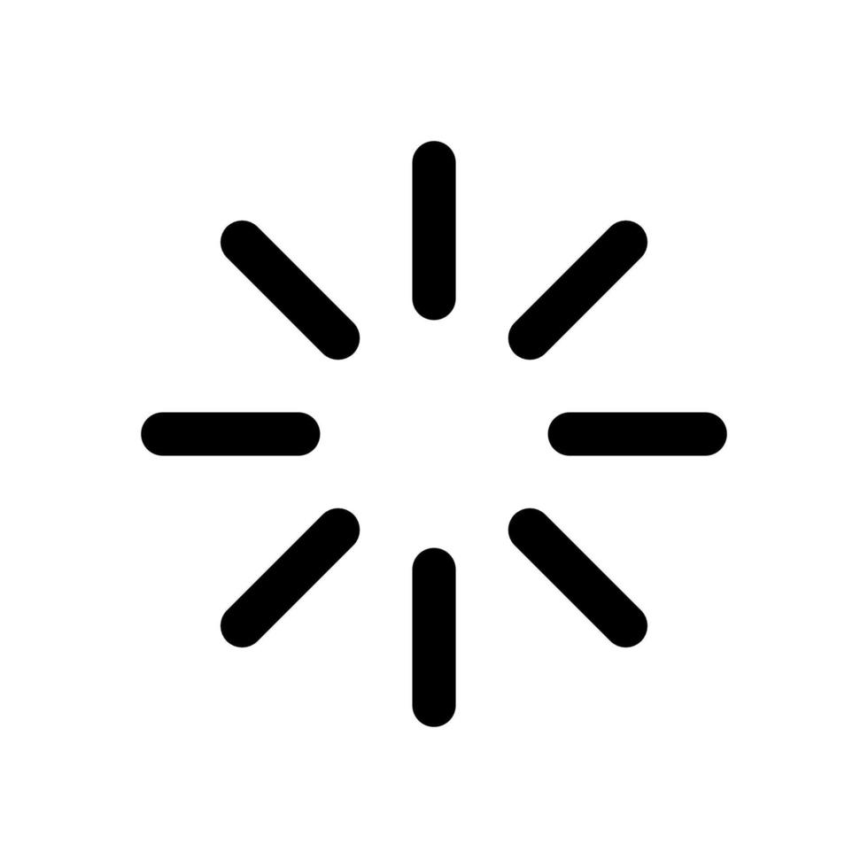 icône de chargement avec ligne pointillée dans la conception de style de ligne isolée sur fond blanc. mise en mémoire tampon du téléchargement - téléchargement. trait modifiable. vecteur