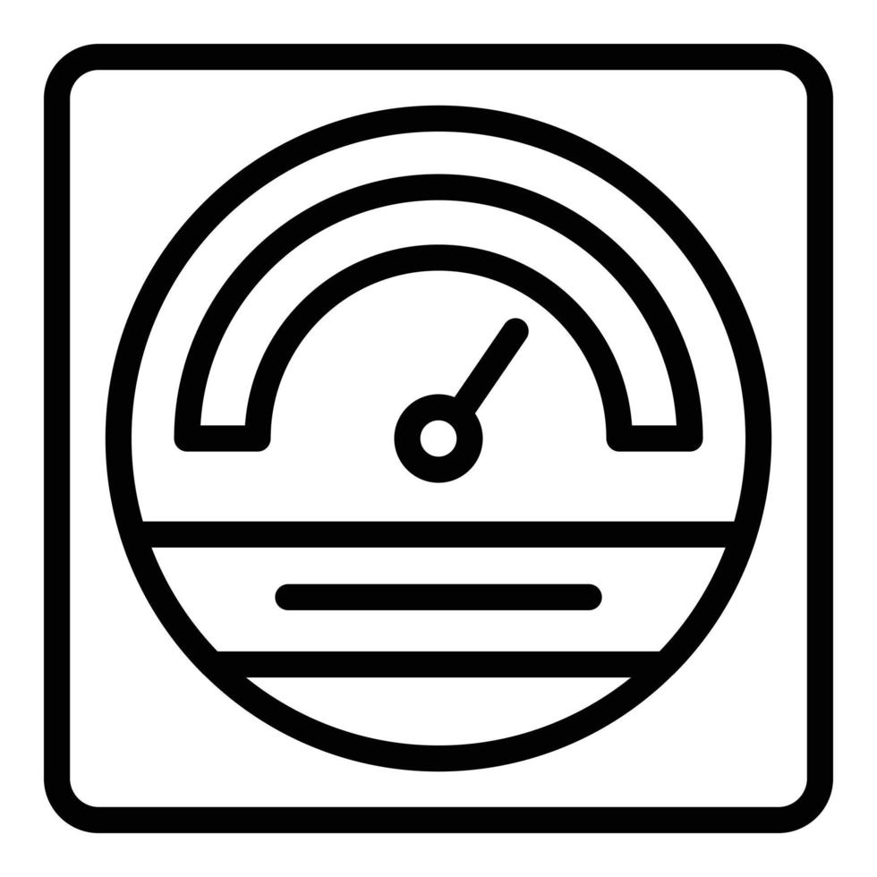 icône de régulateur de tension de maison, style de contour vecteur