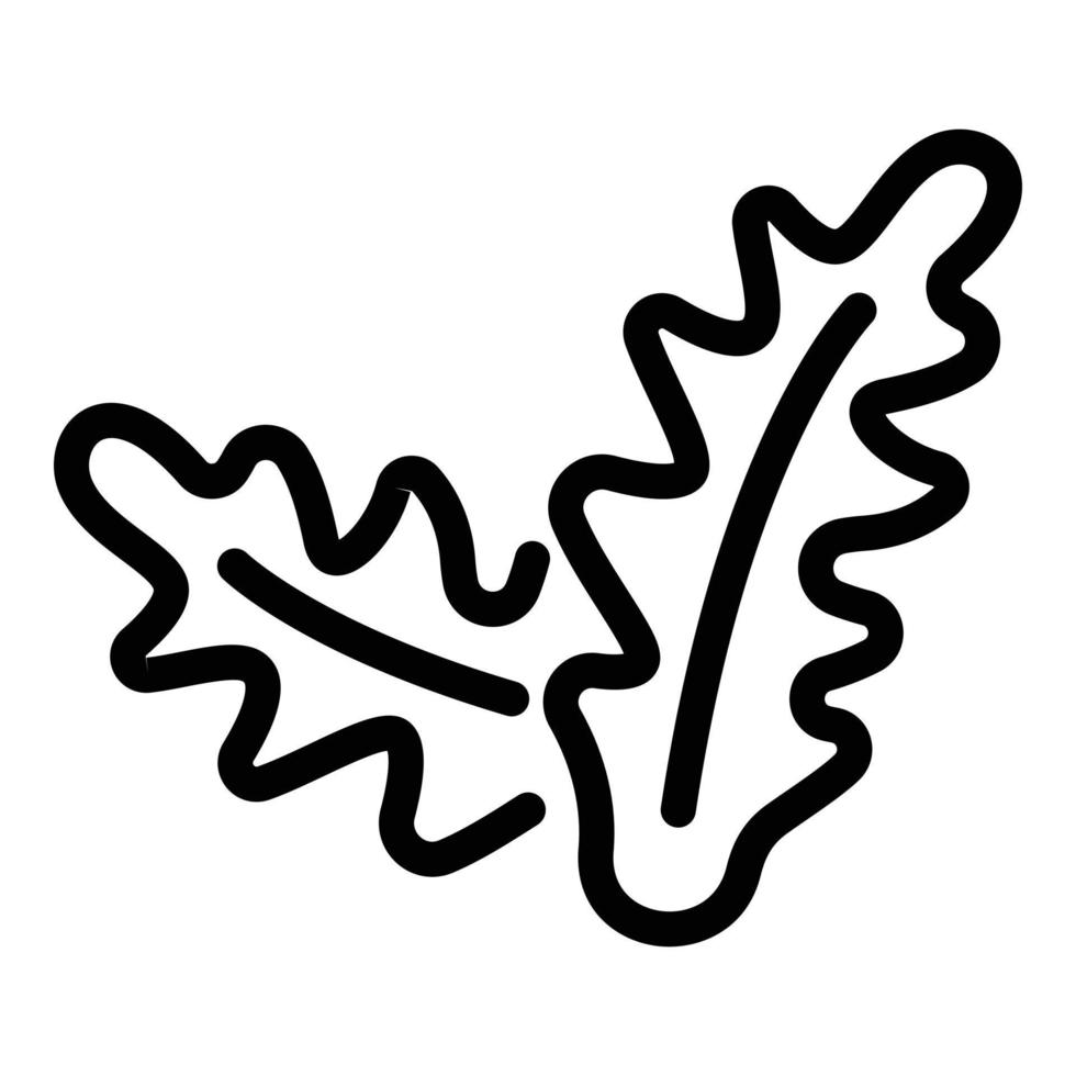 icône de roquette aux herbes, style de contour vecteur
