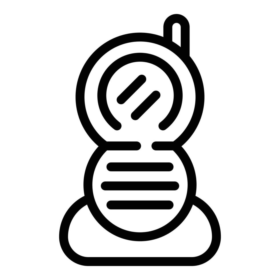 icône de walkie de moniteur de bébé, style de contour vecteur
