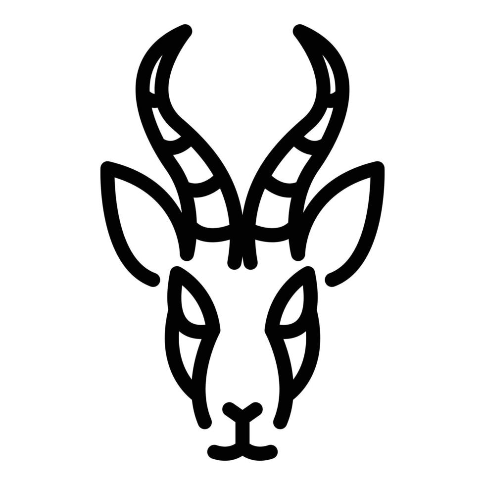 icône de gazelle rapide, style de contour vecteur
