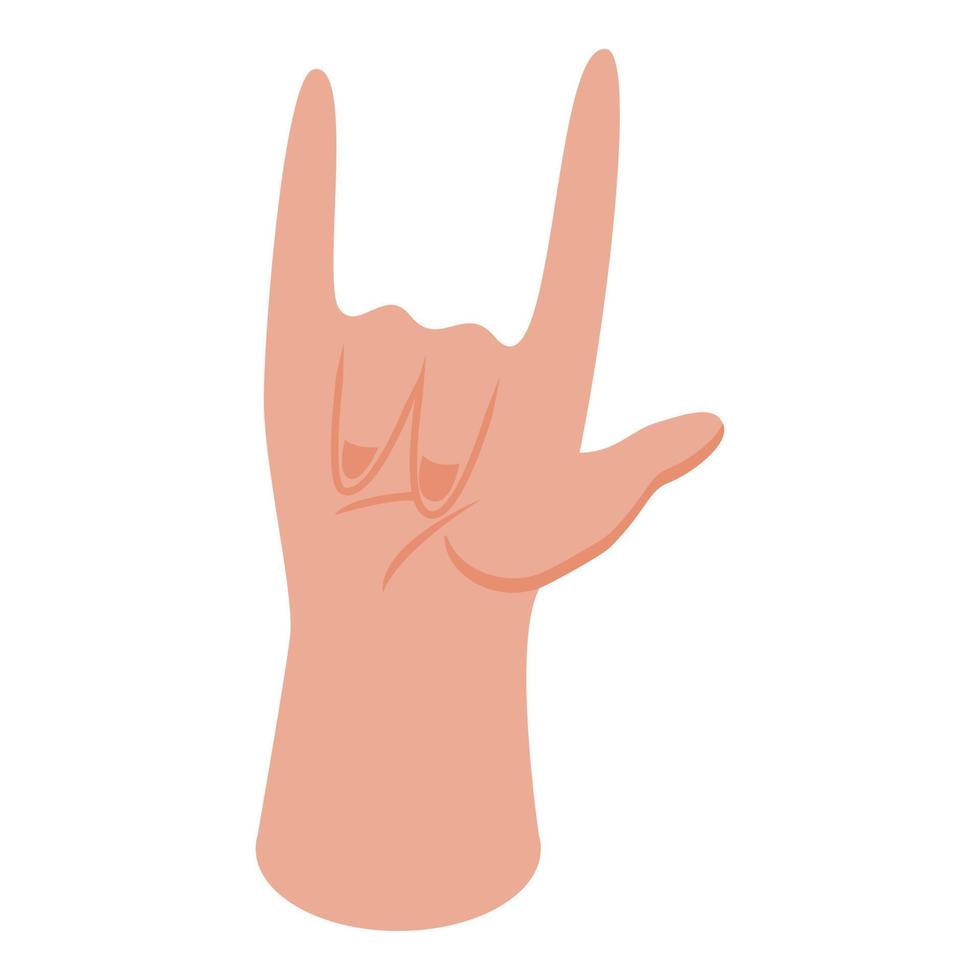 icône de geste de la main, style isométrique vecteur