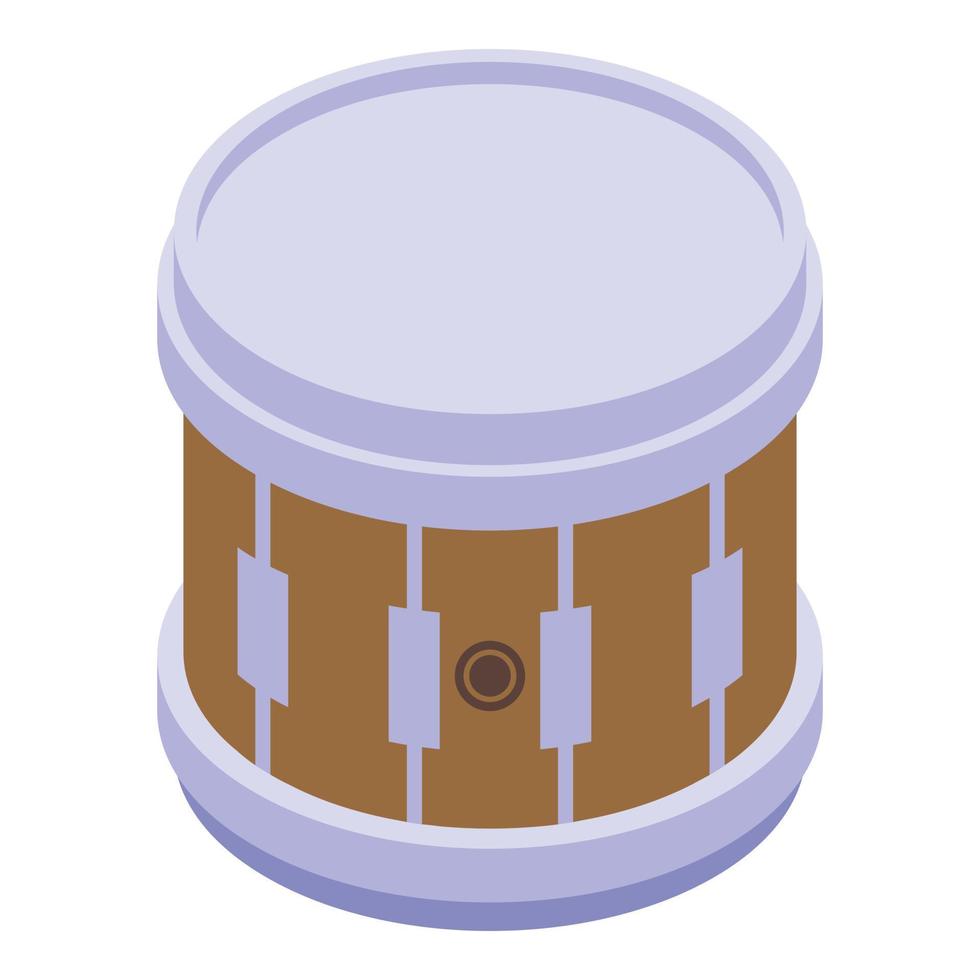 icône de tambour bongo, style isométrique vecteur